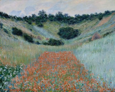 Campo di Papaveri in una Conca vicino a Giverny da Claude Monet